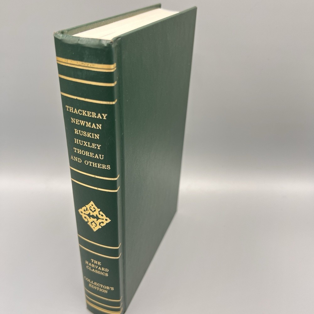 Thackeray Newman Thoreau Huxley Ruskin Harvard Classics Green Gilded Book 1987