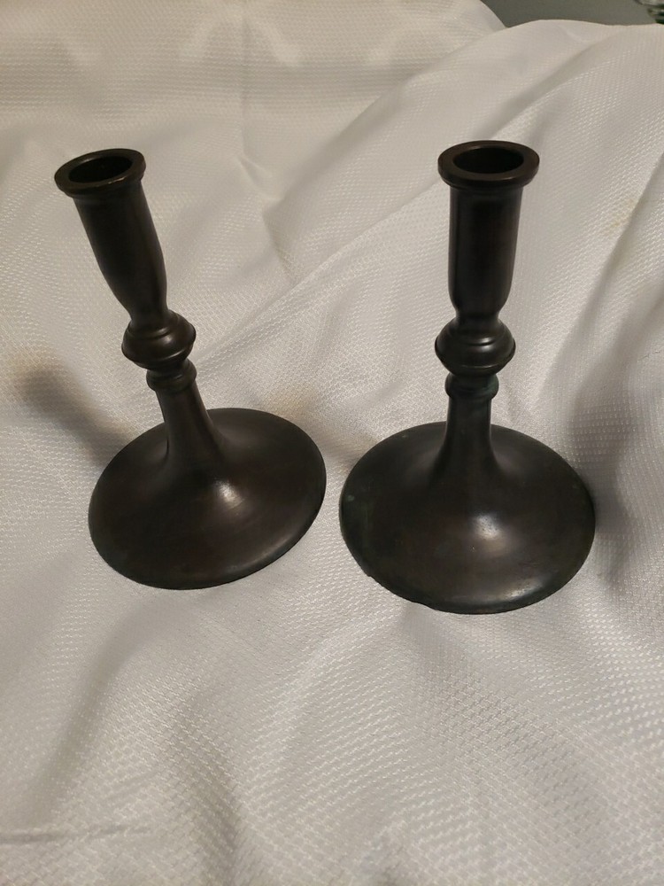 Maitland Smith Candlestick Holders. Bronze Vintage
