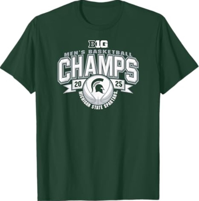Michigan State Spartans Men's Basketball Big Ten Champs 2025 T-Shirt
