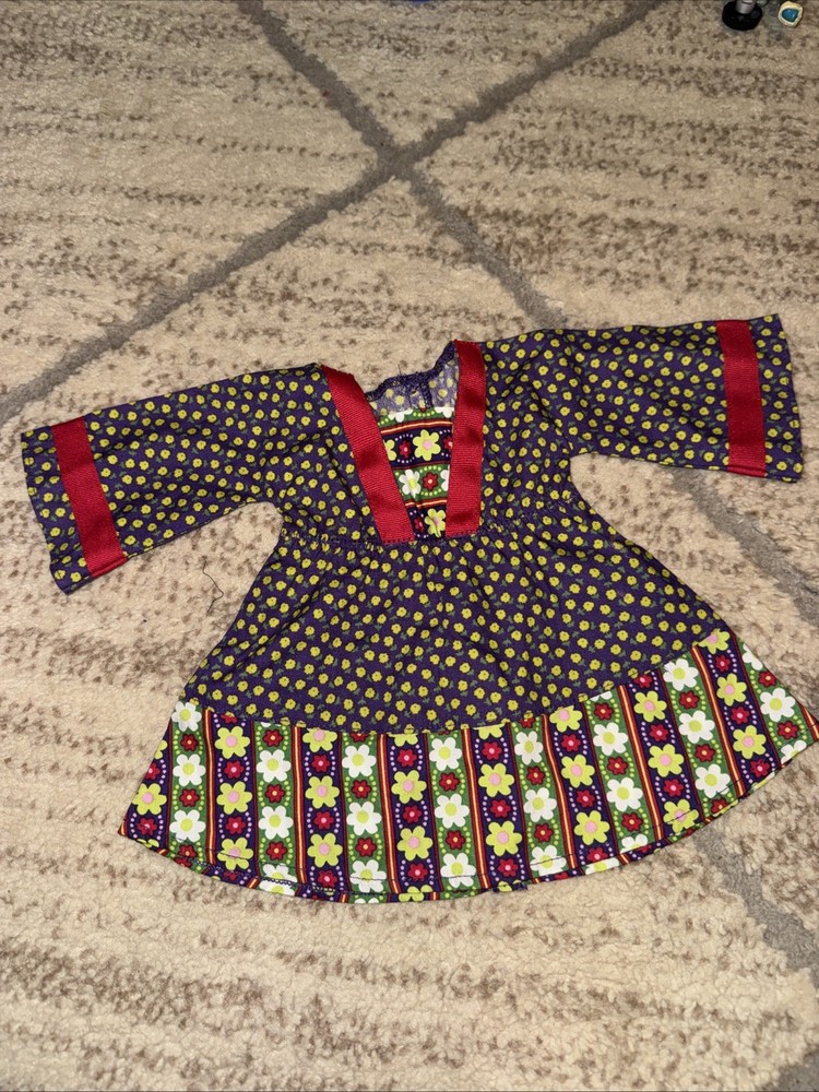 American Girl Doll Julie Calico Dress Only Historical 70's Ex