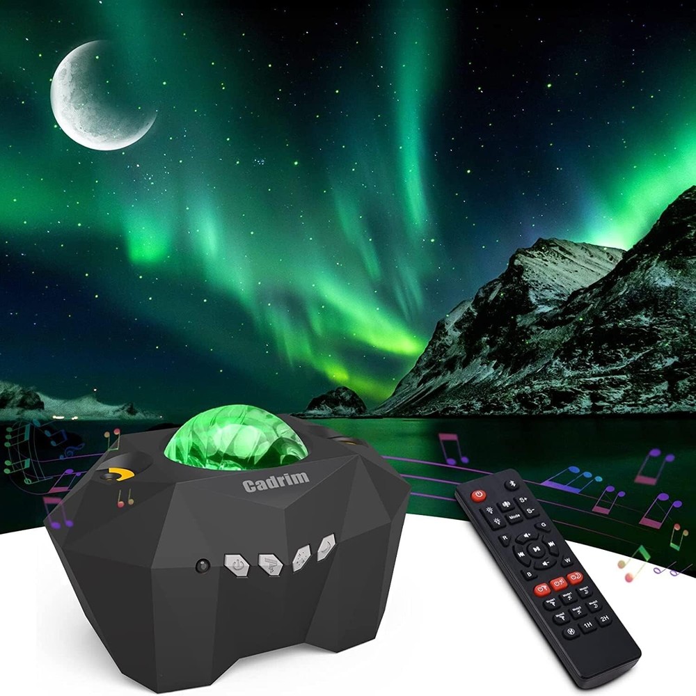 Aurora Star Projector Night Light - Bluetooth Speaker & Remote Control Included
