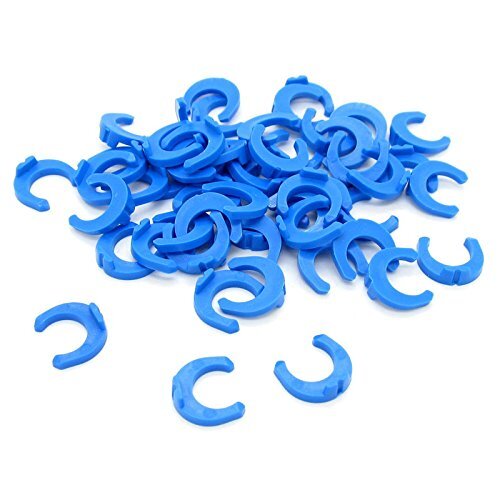 JIUWU 1/4 inch Locking Clips 50 PCS Reverse Osmosis Clip ro Water line Clips Blu