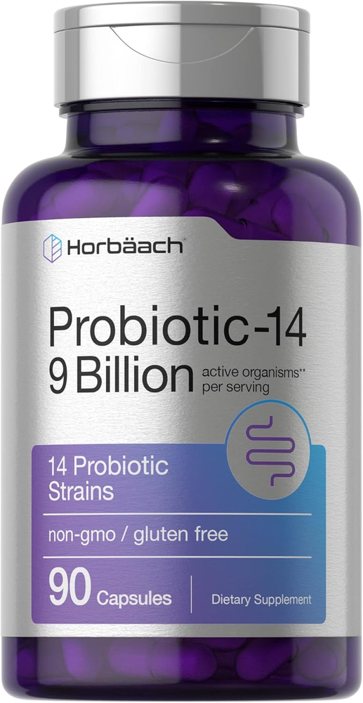Probiotics for Women & Men | 14 Strains for Digestive Health | 9 Billion CFU | 9