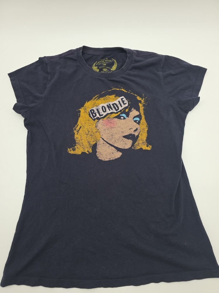 Vintage Blondie T-Shirt Womens Medium Blue Graphic Pima Cotton Tee.#45553