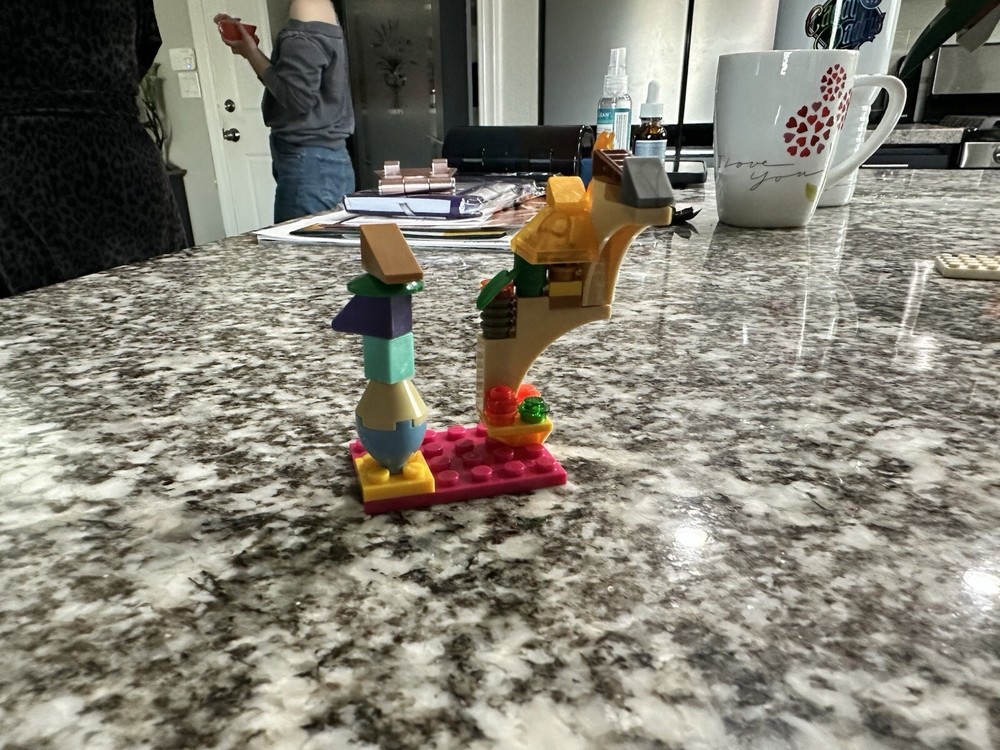 Abstract Upcycled Sculpture Art Handmade With Broken/Fake LEGO (Study Piece #2)-image