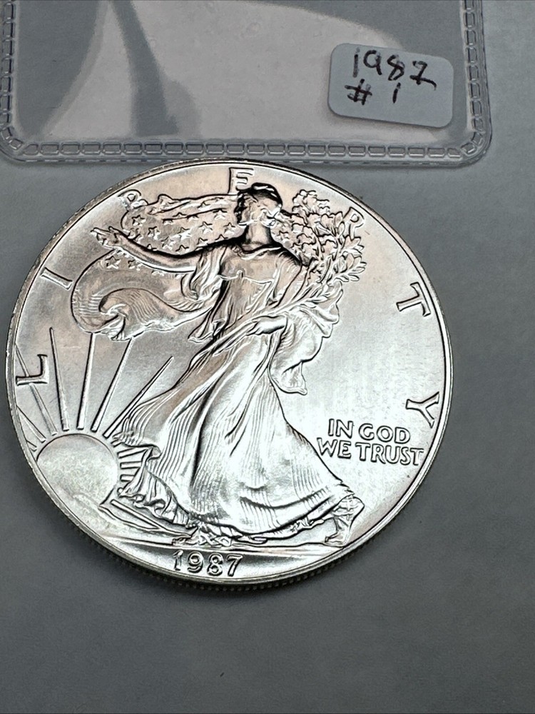 1987 American Silver Eagle 1 Oz .999 Fine Silver Uncirculated BU Second Year