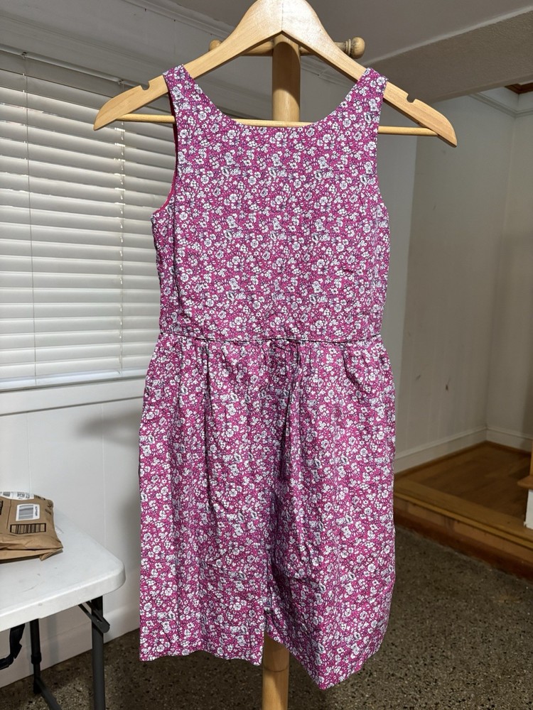 Polo Ralph Lauren Sleeveless Floral A- Line Pink Summer Girl's Size 10  Dress