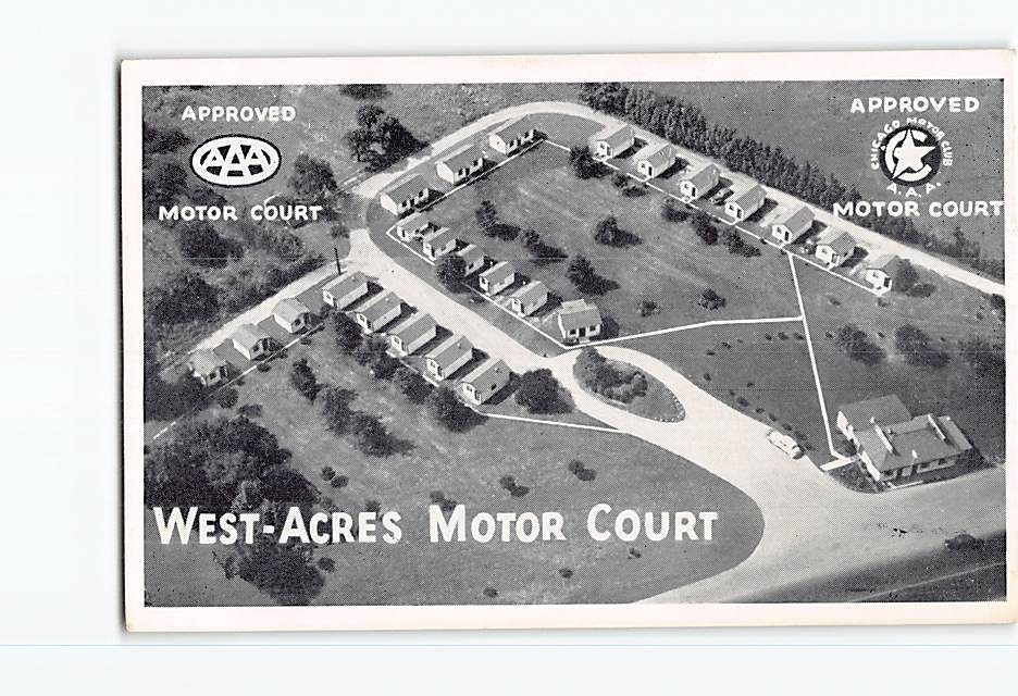 Postcard West-Acres Motor Court Fort Wayne Indiana USA North America