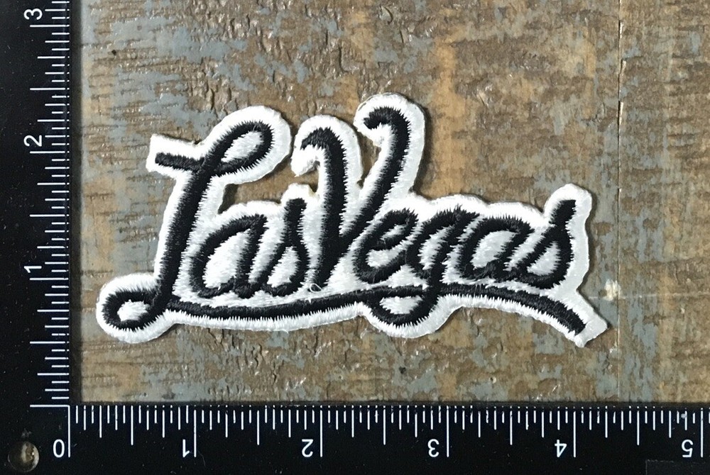 Vintage LAS VEGAS Spelled Out City Nevada Travel Souvenir Embroidered Patch