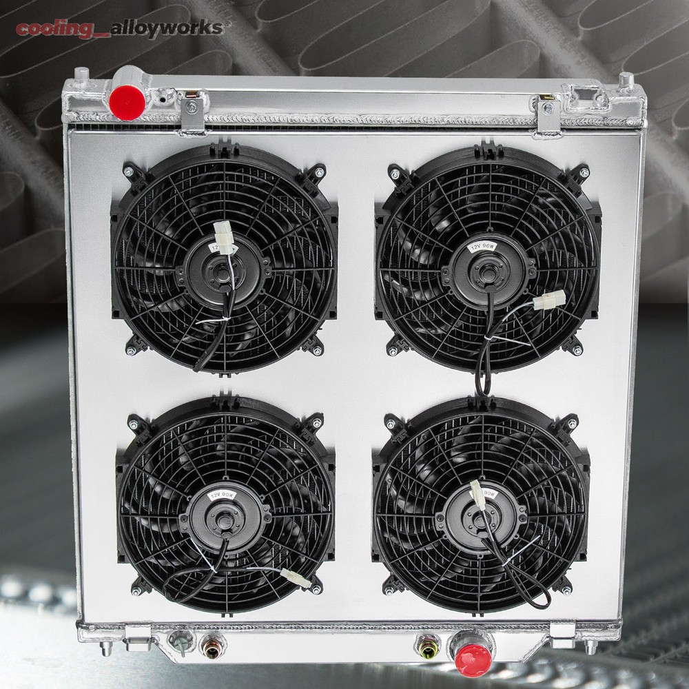 3-Rows Radiator+Shroud Fan Fits 2005-2007 Ford F-250 350 450 550 6.0L 6.8L AT