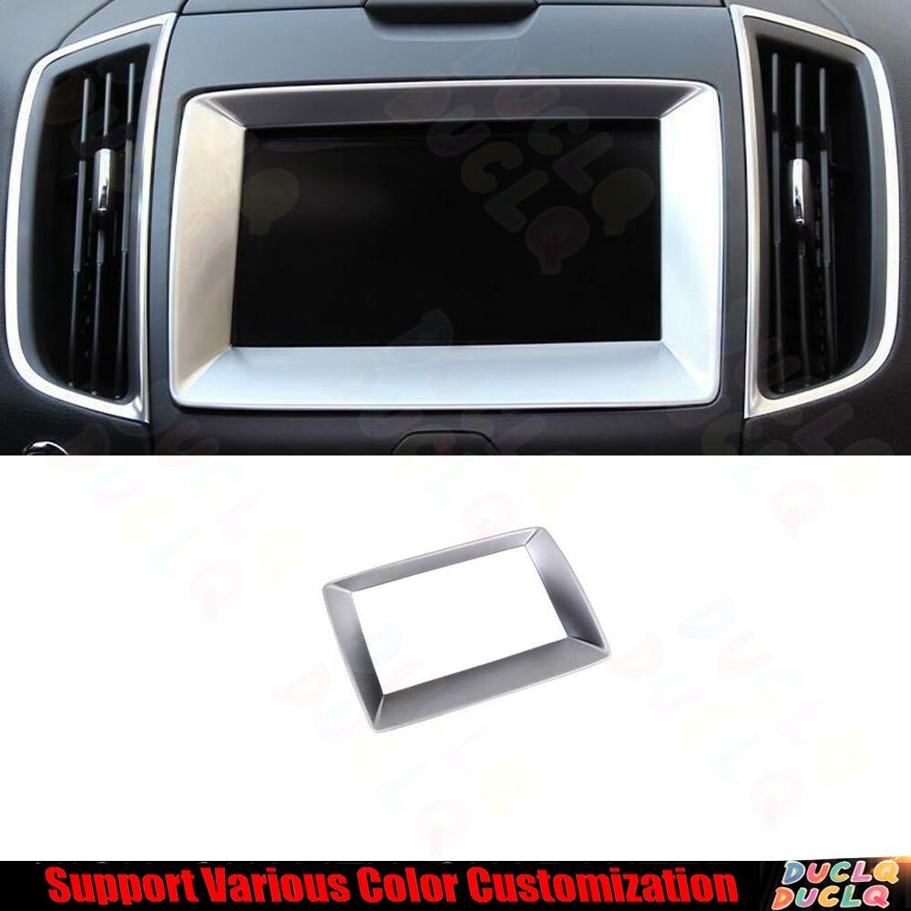 For Ford Edge 2015-2021 Matte Silver Car Control GPS Navigation Panel Trim 1PCS