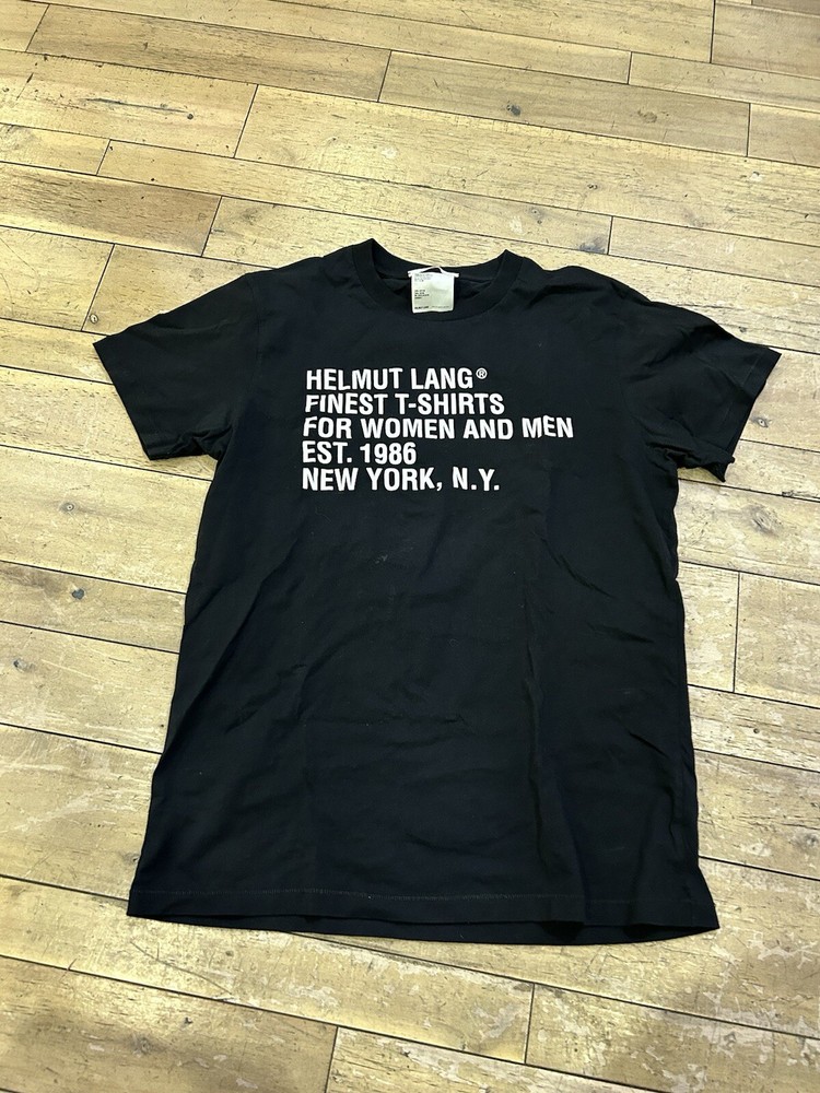 Size S M / M W- Helmut lang Basic Cotton Tee Black Unisex