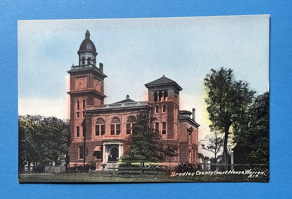 WARREN Arkansas  BRADLEY COUNTY COURT HOUSE Courthouse Postcard