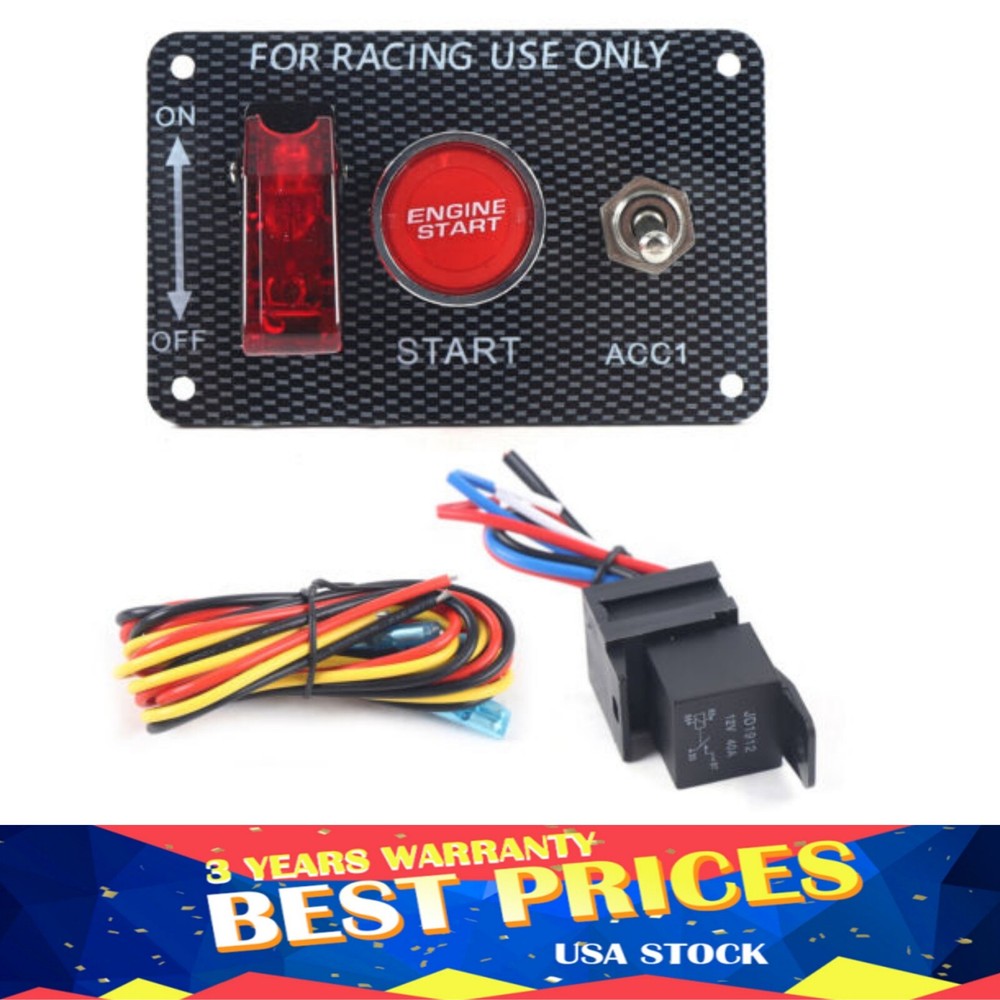 12V Racing Car Push Start Ignition Switch Panel with Engine Starter