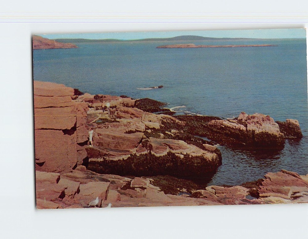 Postcard View From Ocean Drive Acadia National Park Bar Harbor Maine USA-image