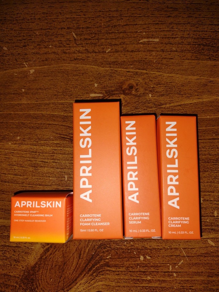 Aprilskin Carotene Foam Cleanser, Serum Cream & Cleansing Balm Mini Size