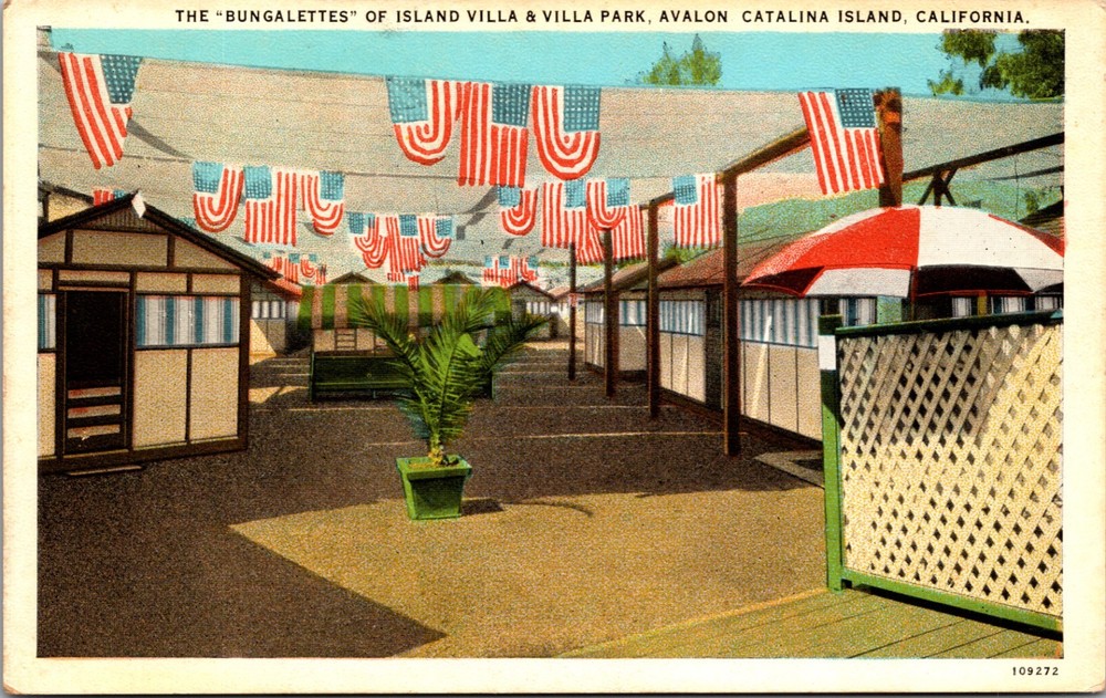 Bungalettes Island Villa Catalina Island Avalon California Postcard