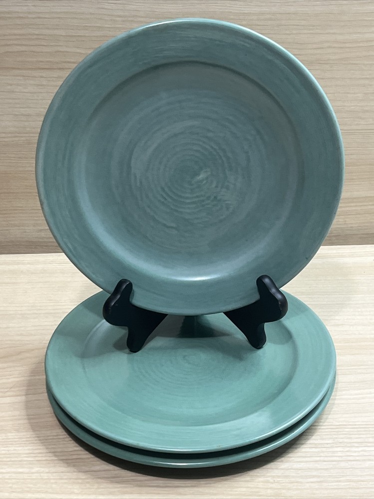 Pfaltzgraff Stonewash Green 8 5/8 Inch Salad Plates Set of 3 Made in Mexico