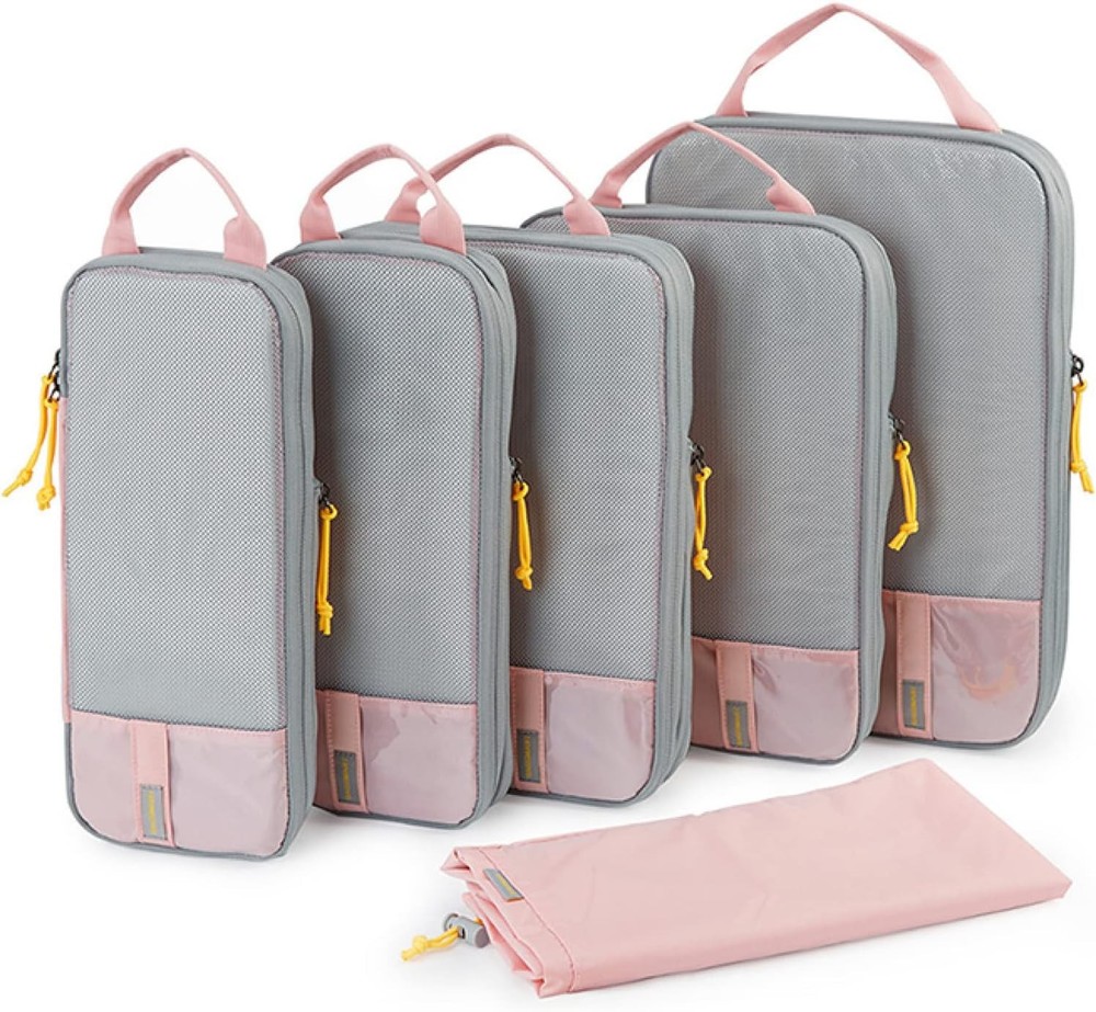 BAGSMART Compression Packing Cubes Travel Luggage Organizer