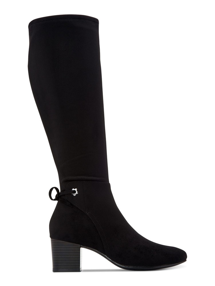 CHARTER CLUB Womens Black Jaccque Almond Toe Block Heel Riding Boot 7.5