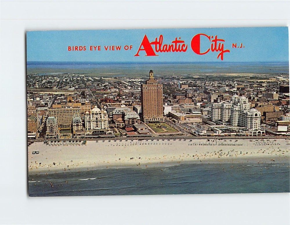 Postcard Aerial View Atlantic City New Jersey USA