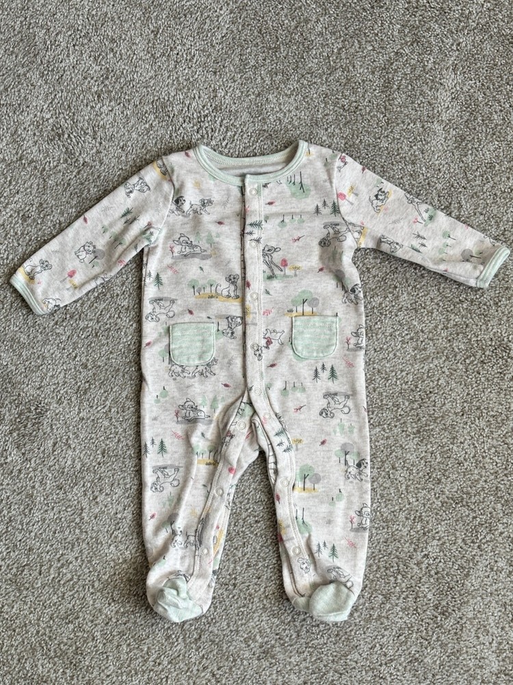 Disney Baby One Piece Bambi Simba 101 Dalmatians Aristacats 3-6mo