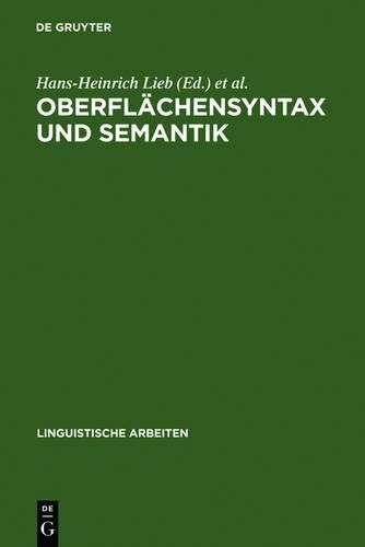 Hans-Heinrich Lieb Oberflächensyntax und Semantik (Hardback)