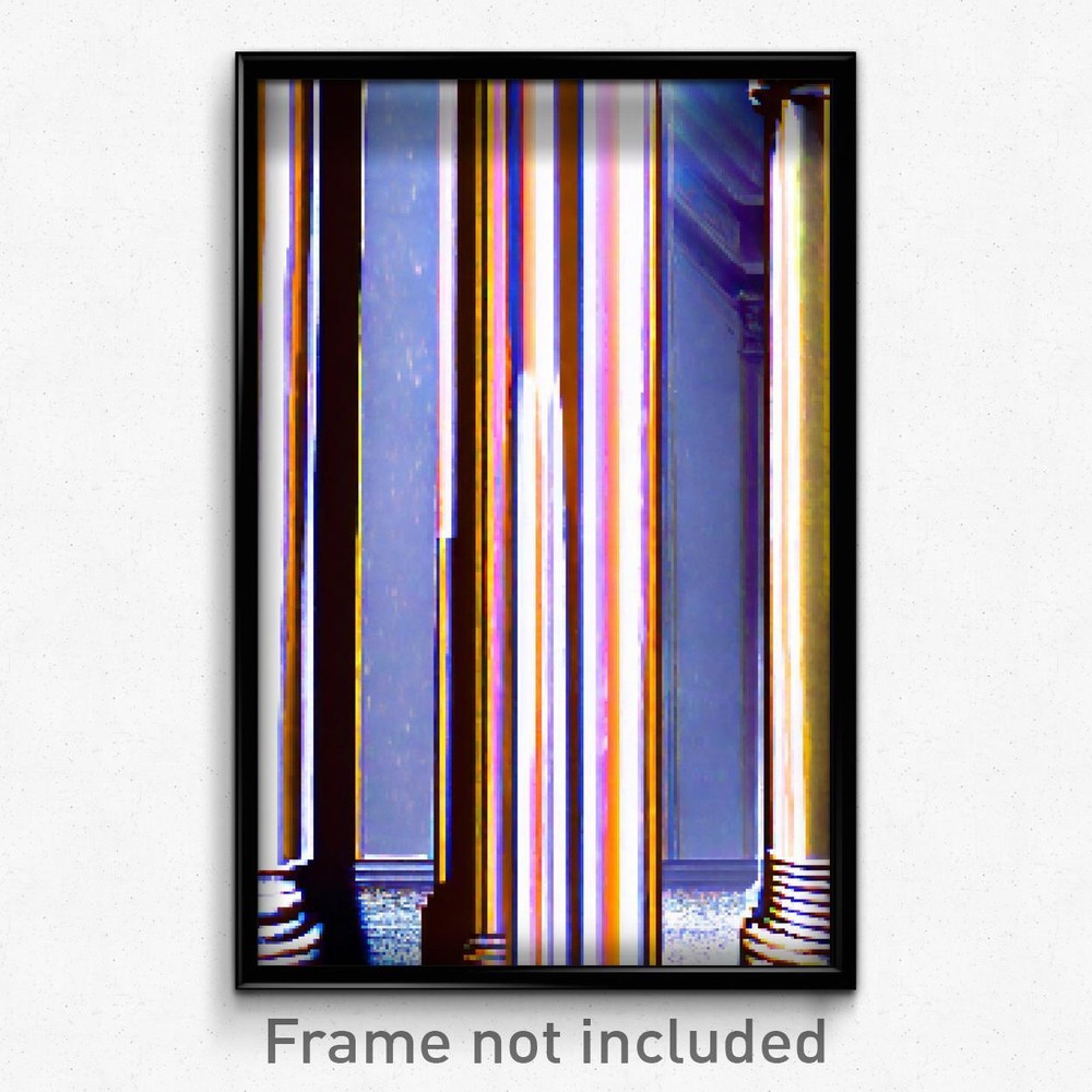 8 Bit Pixel Art Poster - International Column Psychedelic Video Game Print