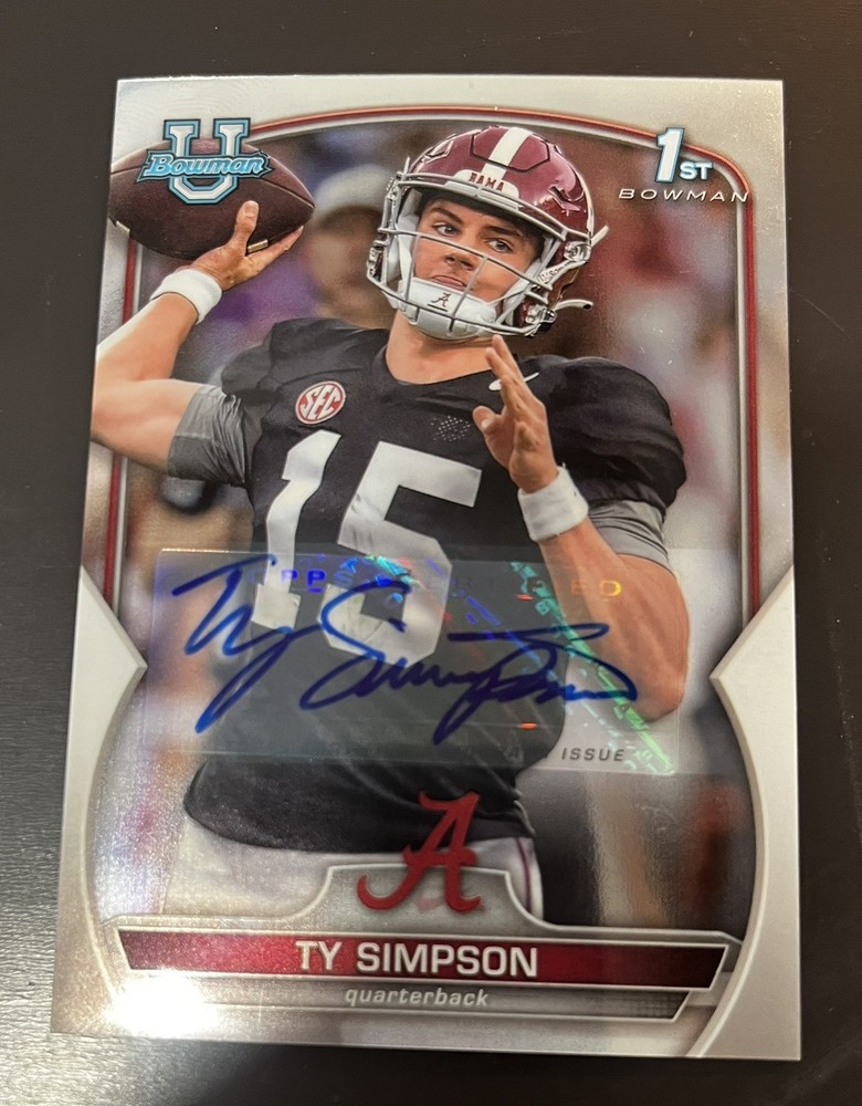 2022 Bowman U Chrome Ty Simpson 1st  Base Auto #80