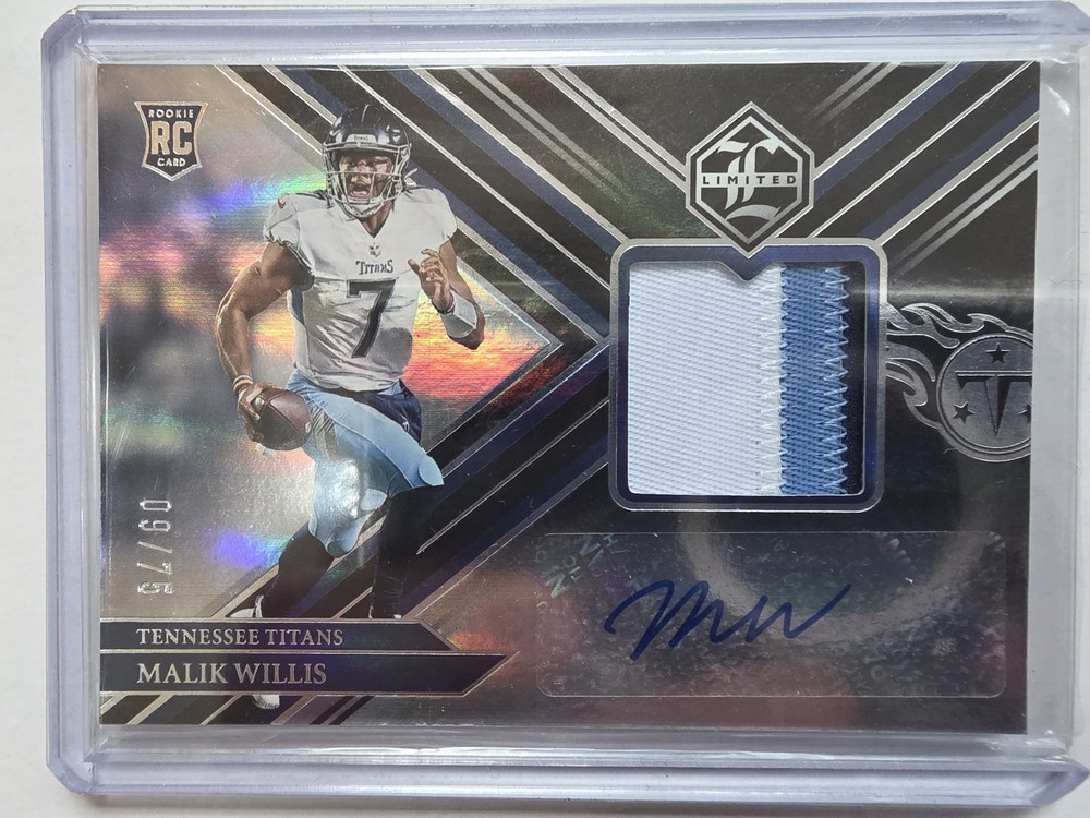 2022 Limited Malik Willis #102 Rookie Patch Auto RPA Spotlight Silver /75 Titans