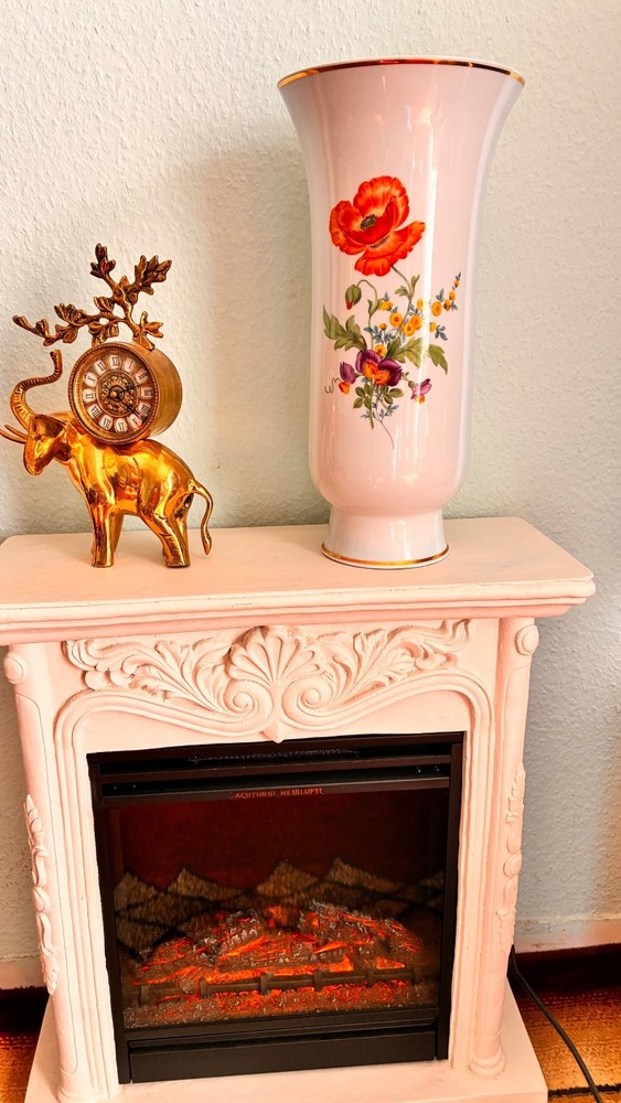 Meissen Large Fireplace Vase, 2nd Wahl, H 43cm, Poppy Very Rare, Antique 1951