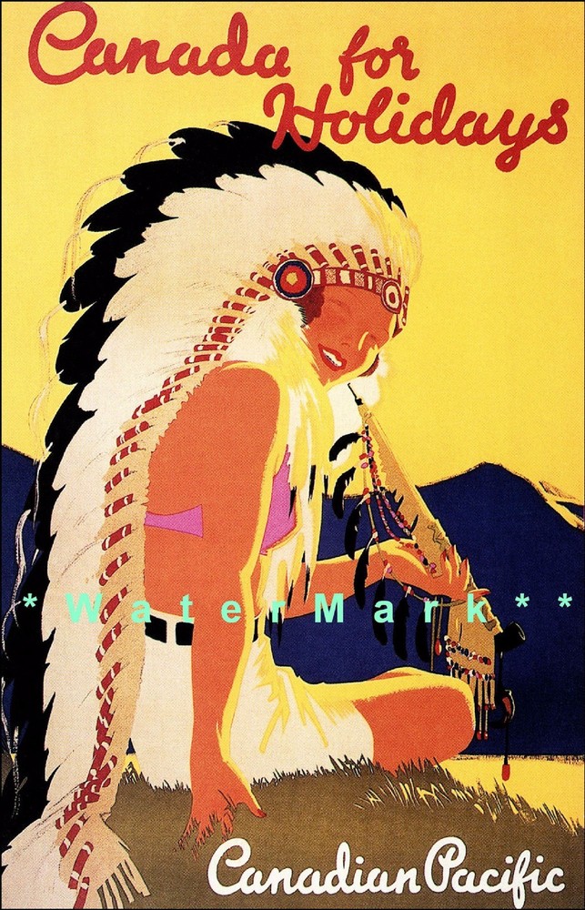 Canadian Pacific 1937 Canada For The Holidays Vintage Poster Print Travel