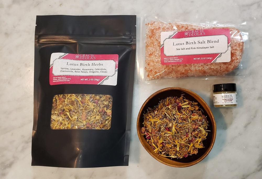 Lotus Birth Kit-Placenta Drying Herbs-Salt Mixture-Herbal Cord Powder