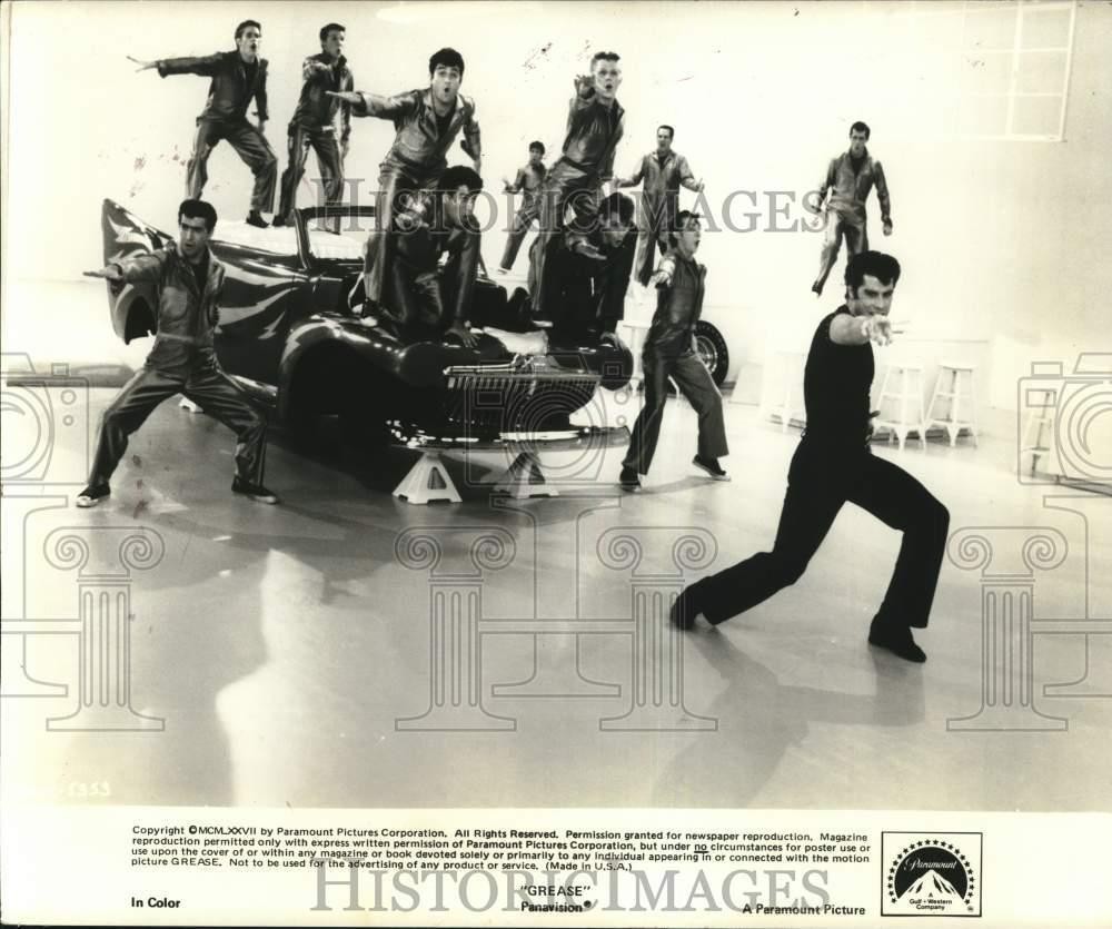 1977 Press Photo John Travolta in scene from Paramount's 