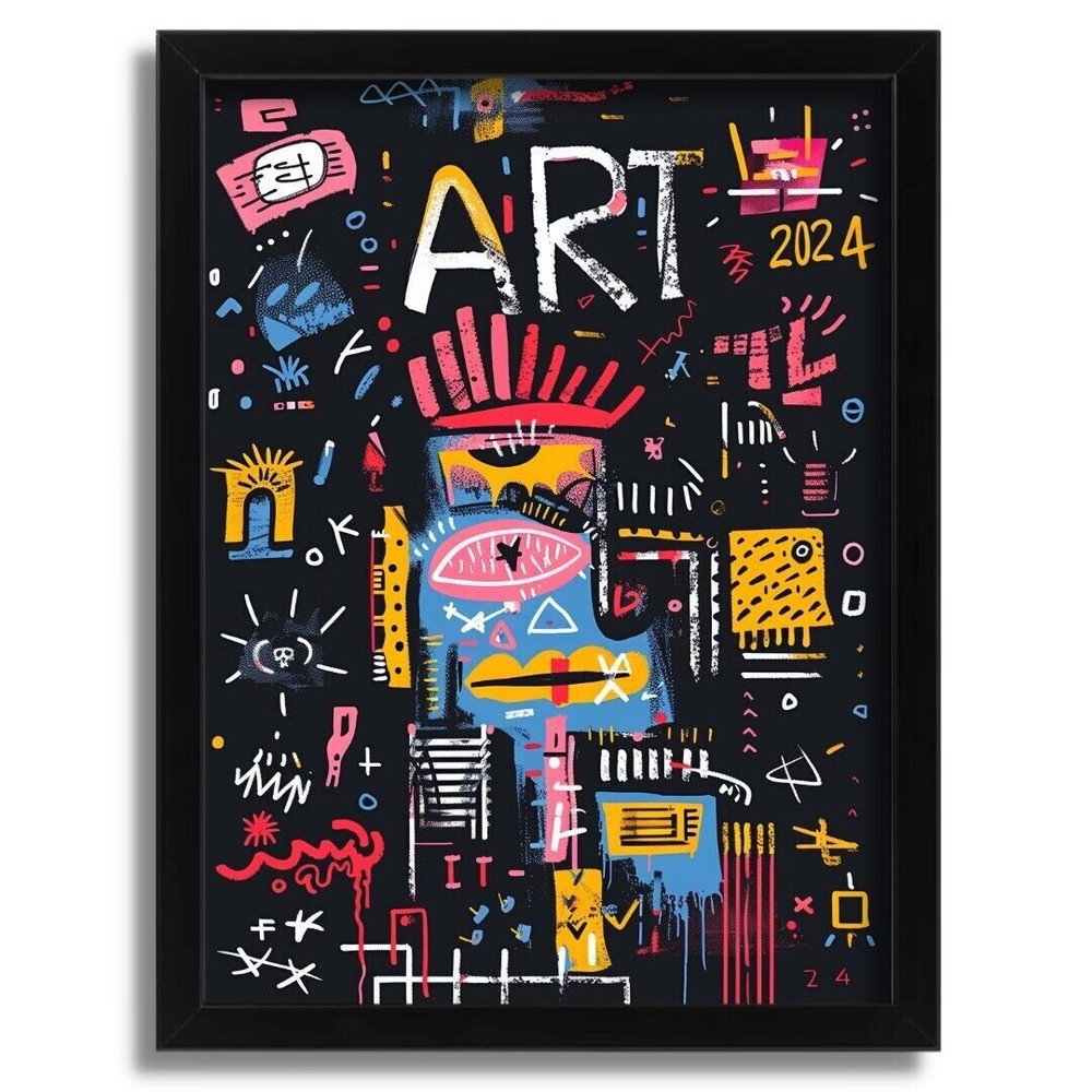 Abstract Art Wall Print Bright Colours Painting Poster Print Abstract Picture-image