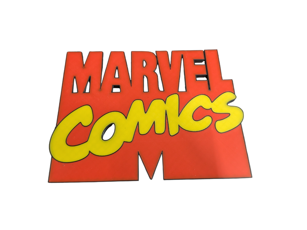 Marvel Comics Plaque – 3D Printed – Enthusiast Decor - Wall or Desk Art