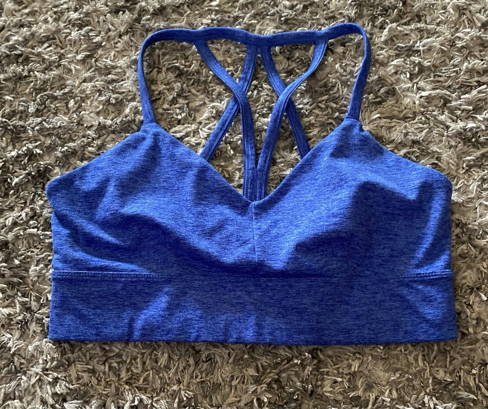 JoyLab Blue Sports Bra Crossback Wireless Size Large Women's