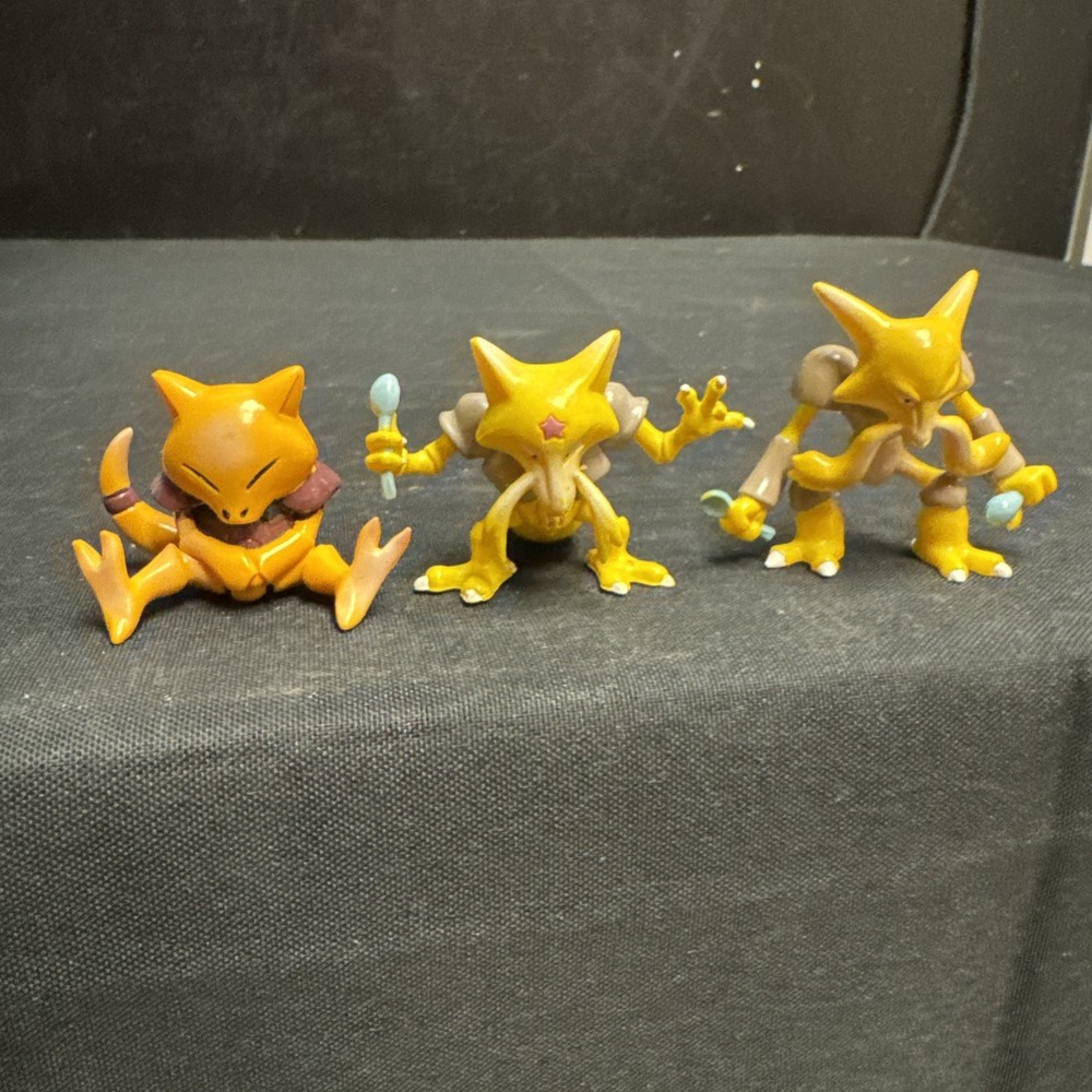 Abra Kadabra Alakazam Pokemon Monster Collection Figure Set Tomy-image