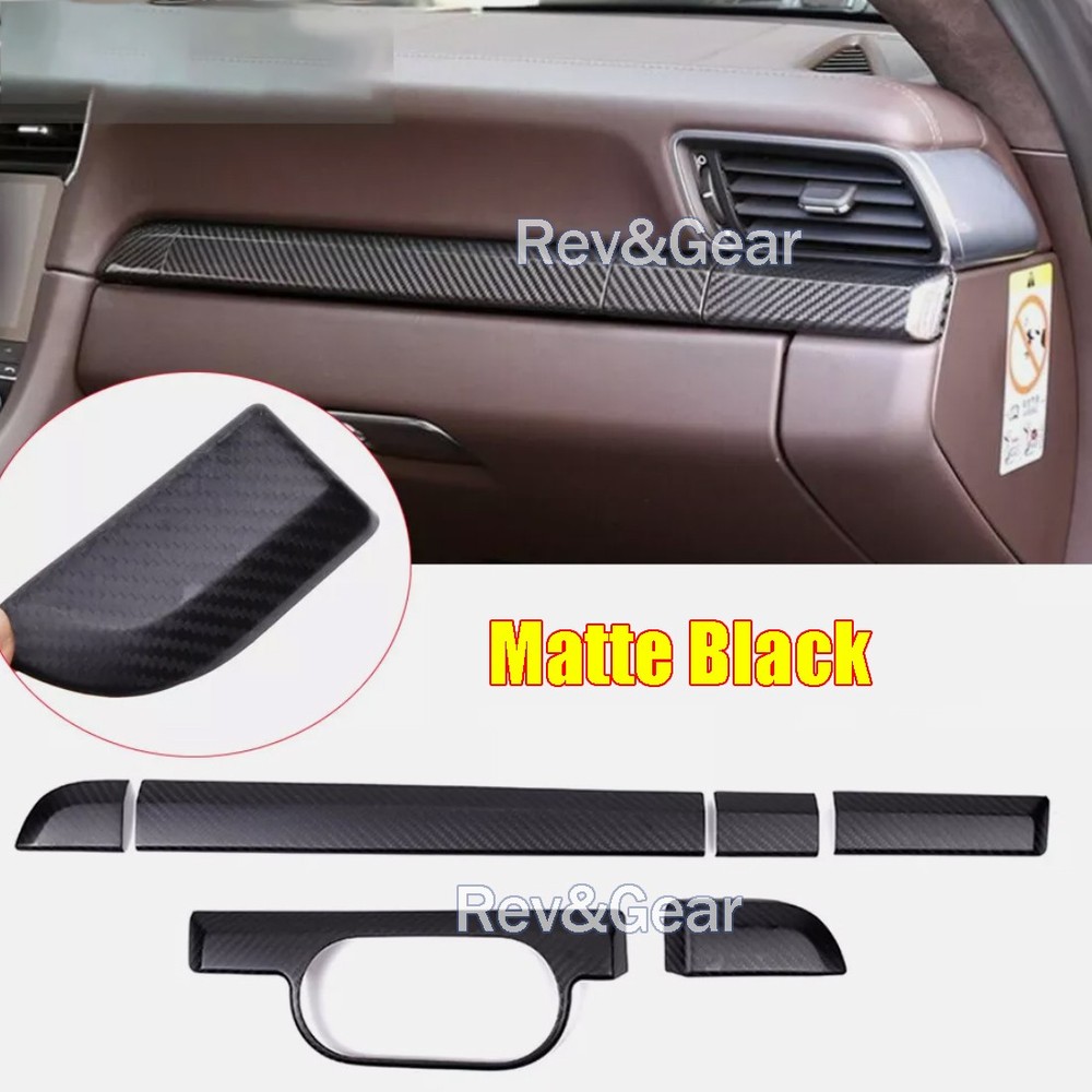 Matte Carbon Fiber For Porsche 718 Boxster Cayman 911 Dashboard Panel Cover Trim
