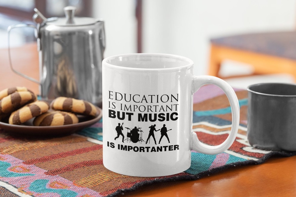 Musician Funny Coffee Mug Education Is Important But Music Is Importanter Mug