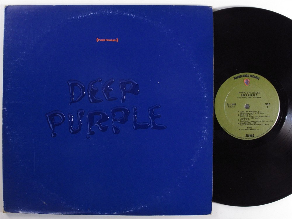 DEEP PURPLE Purple Passages WARNER BROS 2XLP VG++/VG+ gatefold d