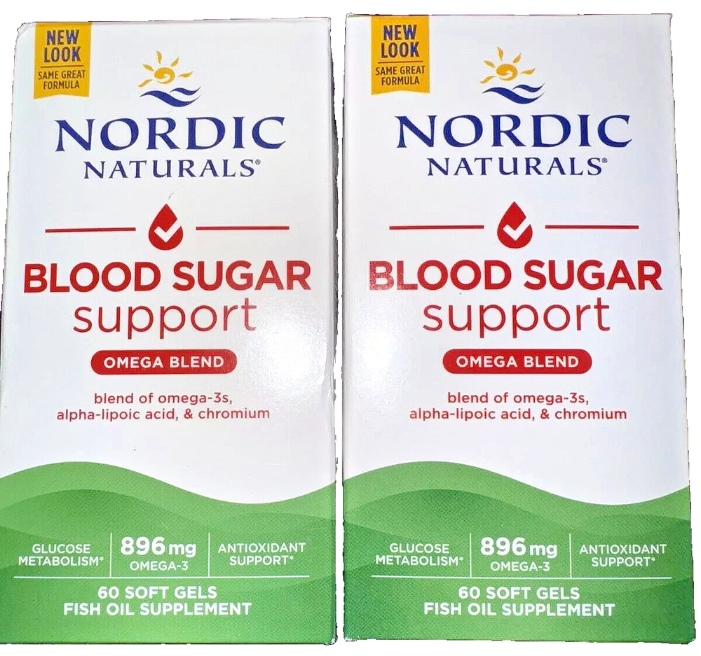 Nordic Naturals Omega Blood Sugar Support 60ct (LOT OF 2) Exp 01/2027+