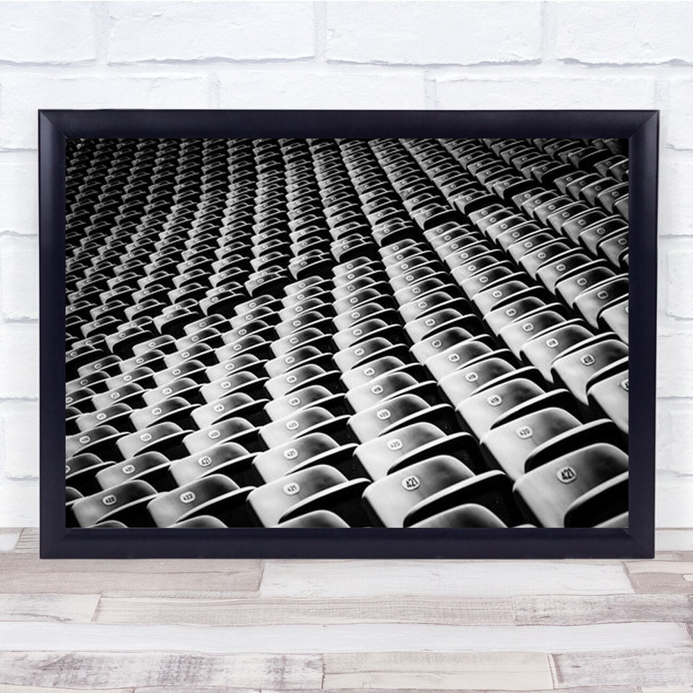 Choice Of Seat Seats Numbers Light Rows Pattern Perspective Wall Art Print