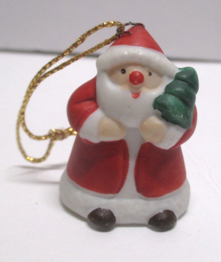Vintage Russ 1.5 Inch Santa Claus Christmas Tree Ornament #B12 Bin Chr4