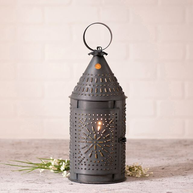 Revere Lantern Light in Kettle Black Tin - 15 inch