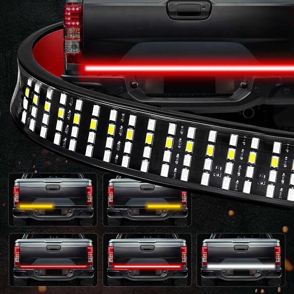 60'' For Ford F150 4 Rows 6 Functions LED Truck Strip Rear Tail gate Light Bar