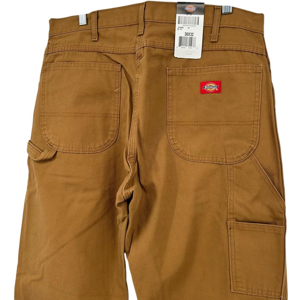 NWT Dickies carpenter cargo work pants tan cotton duck canvas 36x32