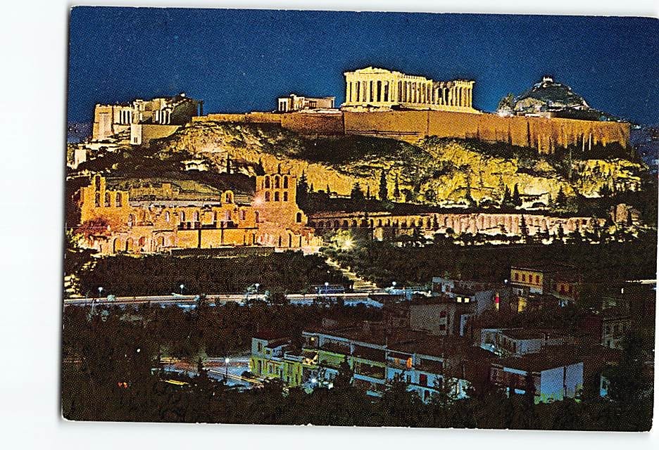 Postcard View of the Acropolis Athens Greece