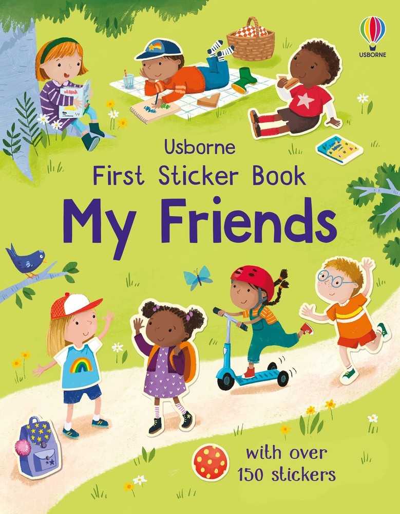 First Sticker Book My Friends: A Screen-Free Activity Book About Parties, Playg,