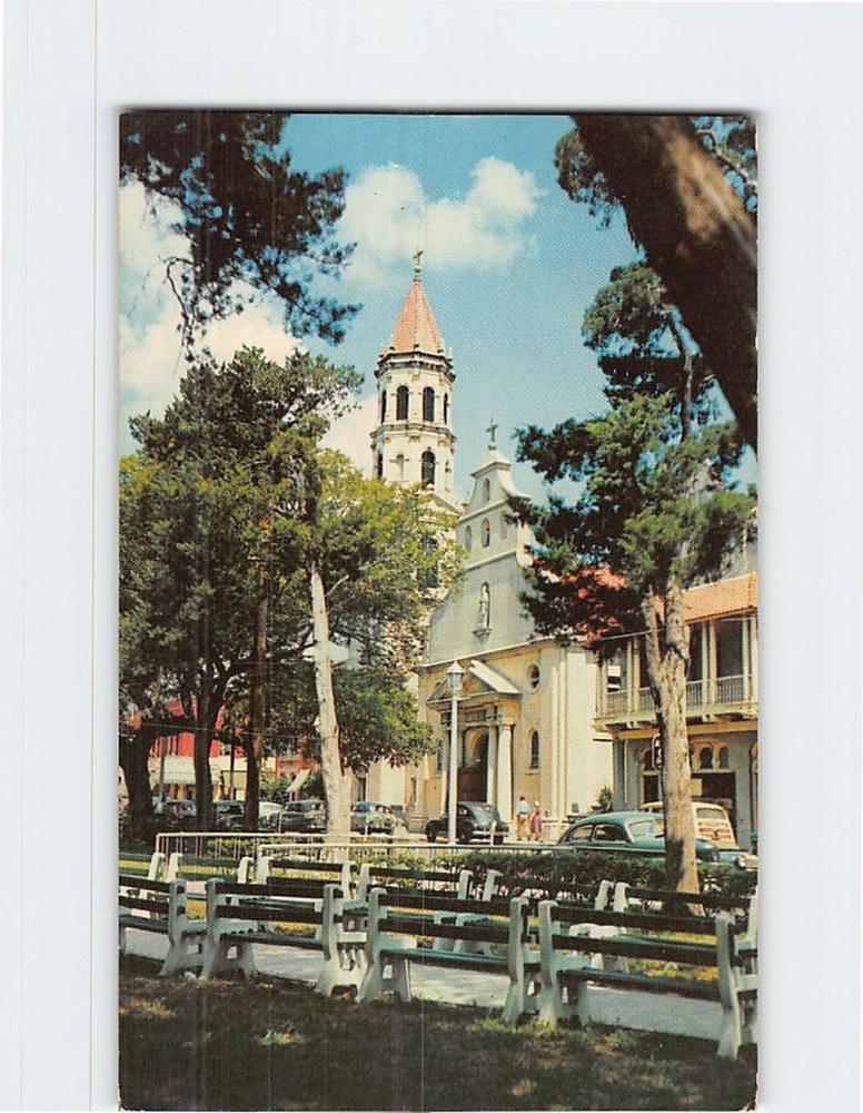 Postcard Old Cathedral of St. Augustine Florida USA